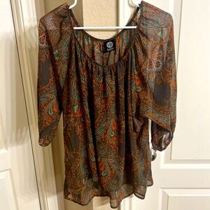 Sheer peasant blouse